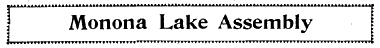 Monona Lake Assembly