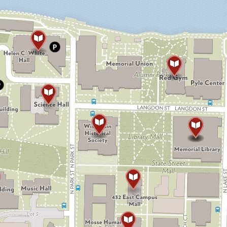 small image of the university of wisconsin-madison campus map